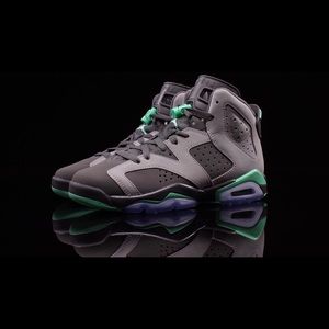 Green glow air Jordan 6s